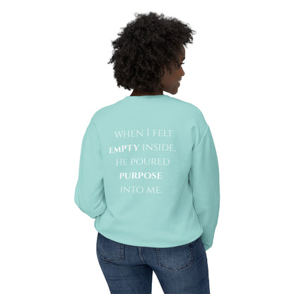 He Poured Purpose - Unisex crewneck sweatshirt