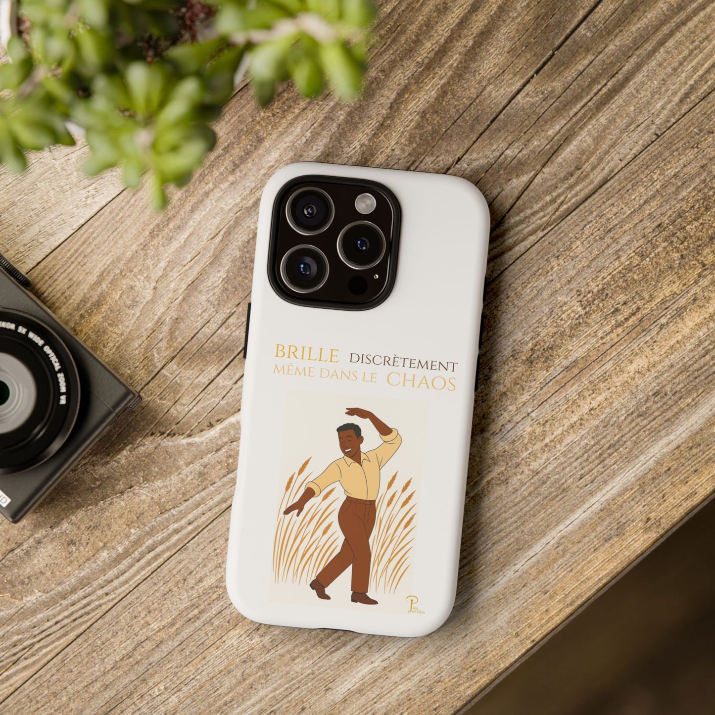 Brille discrètement with Image - Chic Phone Case white