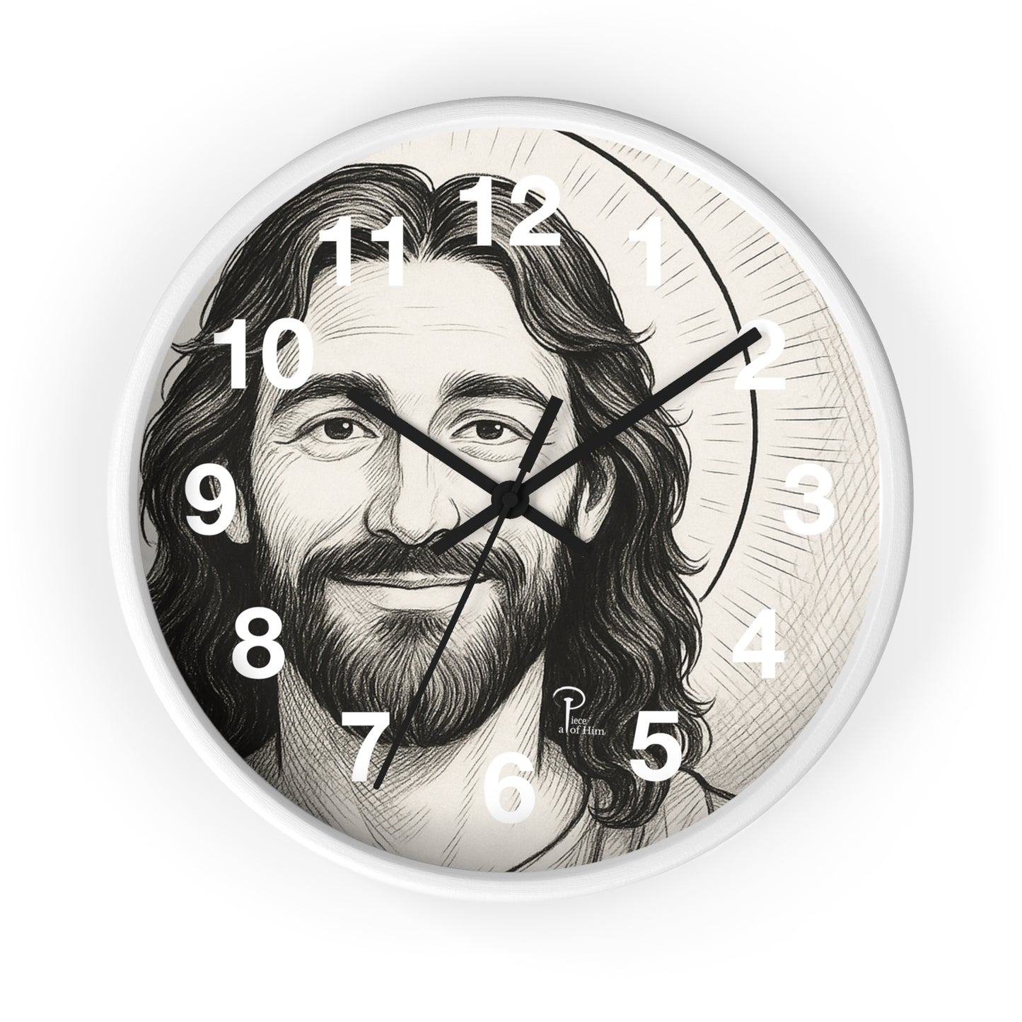 Smiling Jesus Wall Clock - Faithful Decor for Home or Office