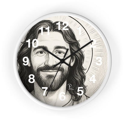 Smiling Jesus Wall Clock - Faithful Decor for Home or Office