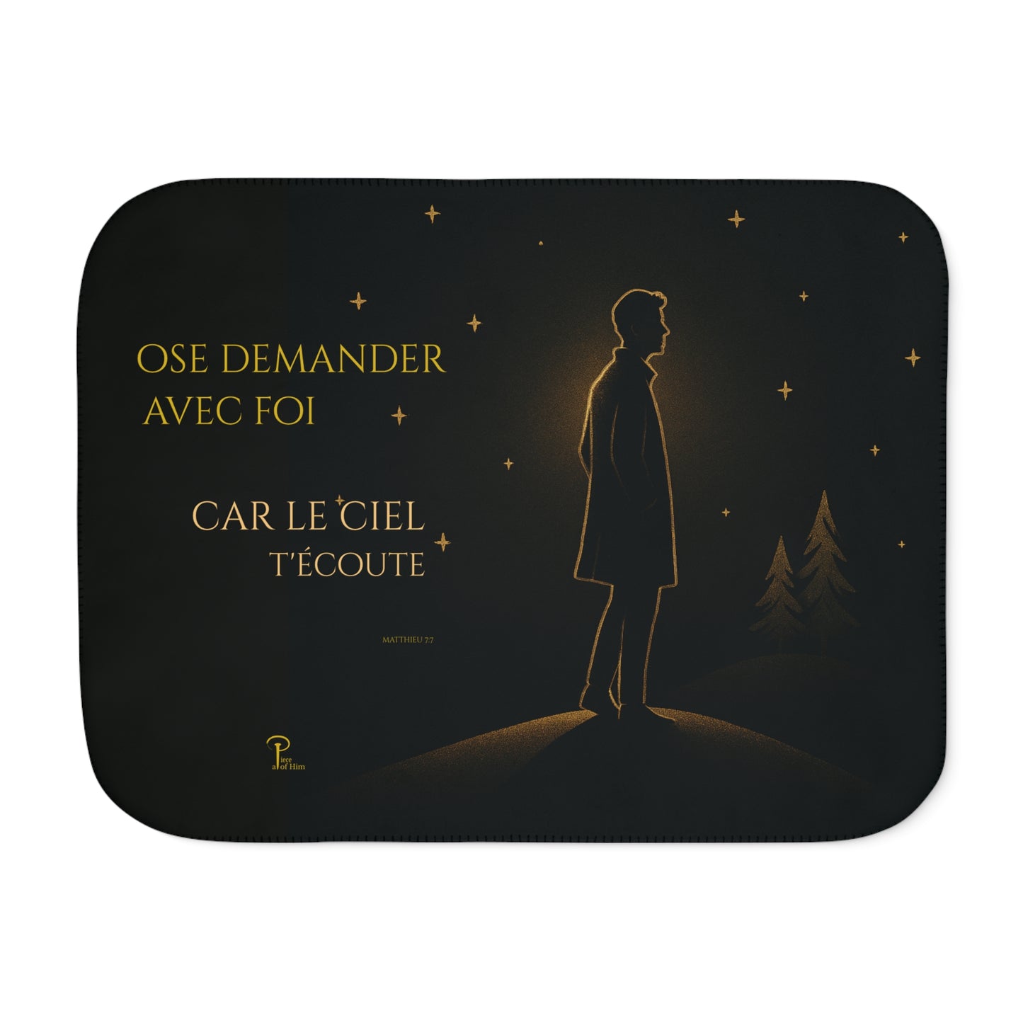 Ose demander avec foi - Cozy Sherpa Blanket - man