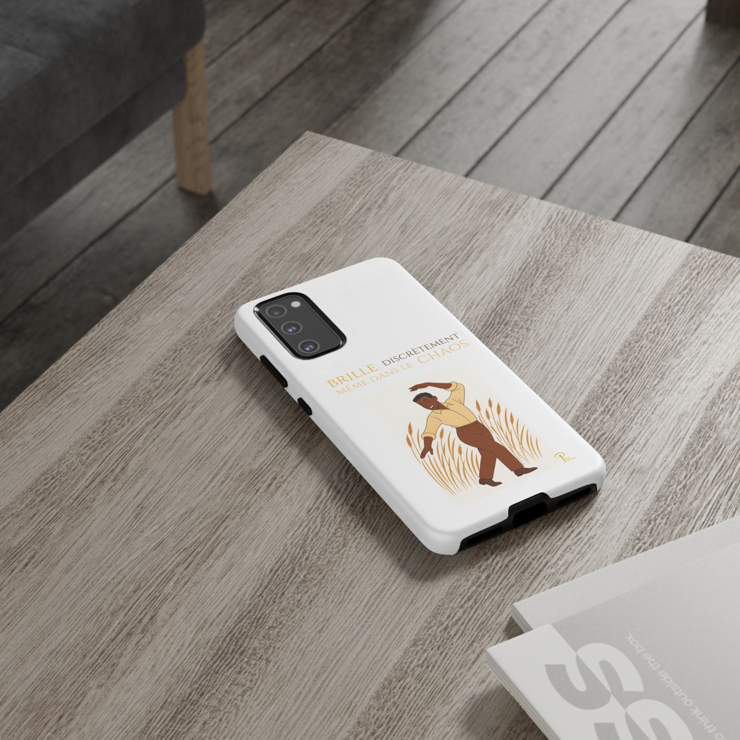 Brille discrètement with Image - Chic Phone Case white