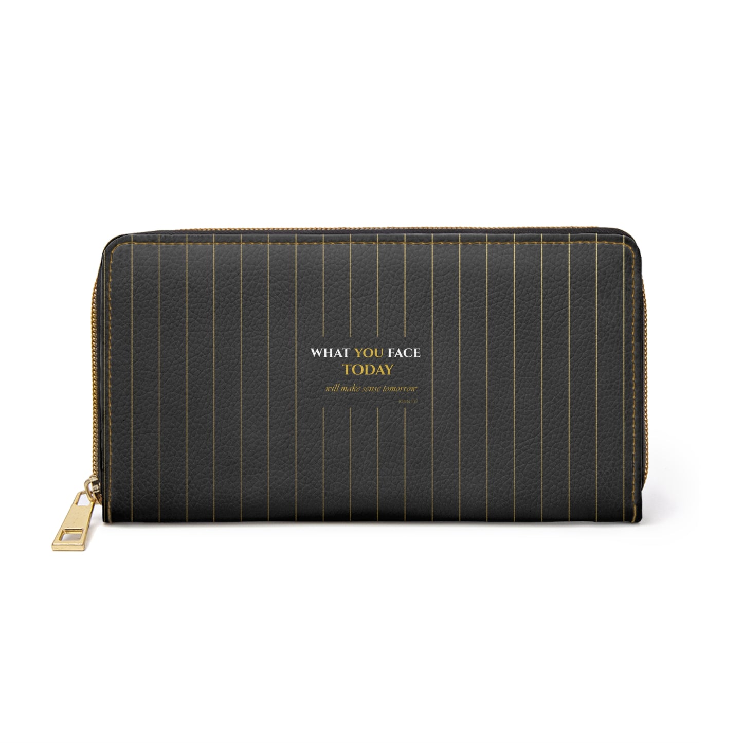 What you face today- Chic Zipper Wallet -black