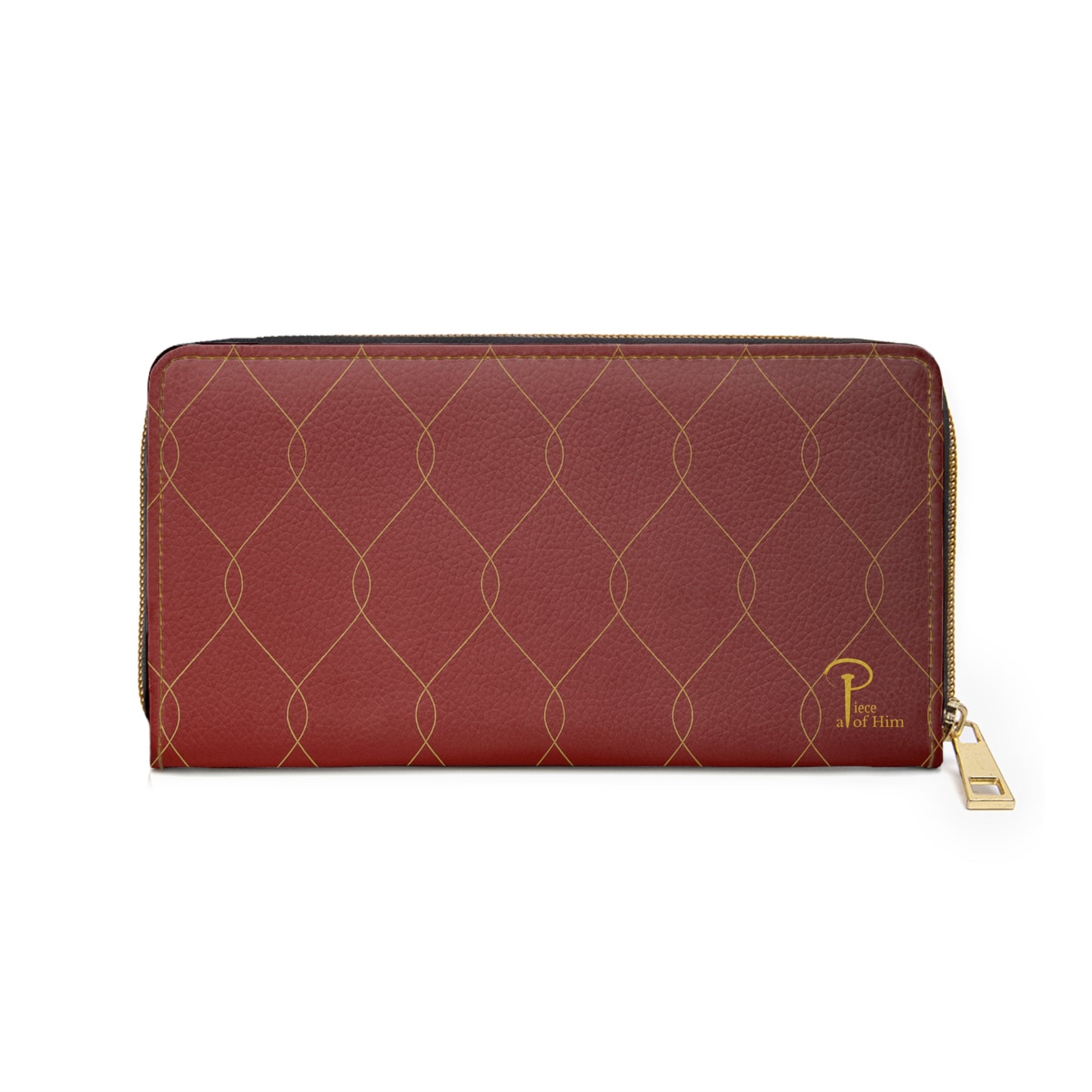 a Piece of Him - Chic dark red zipper wallet