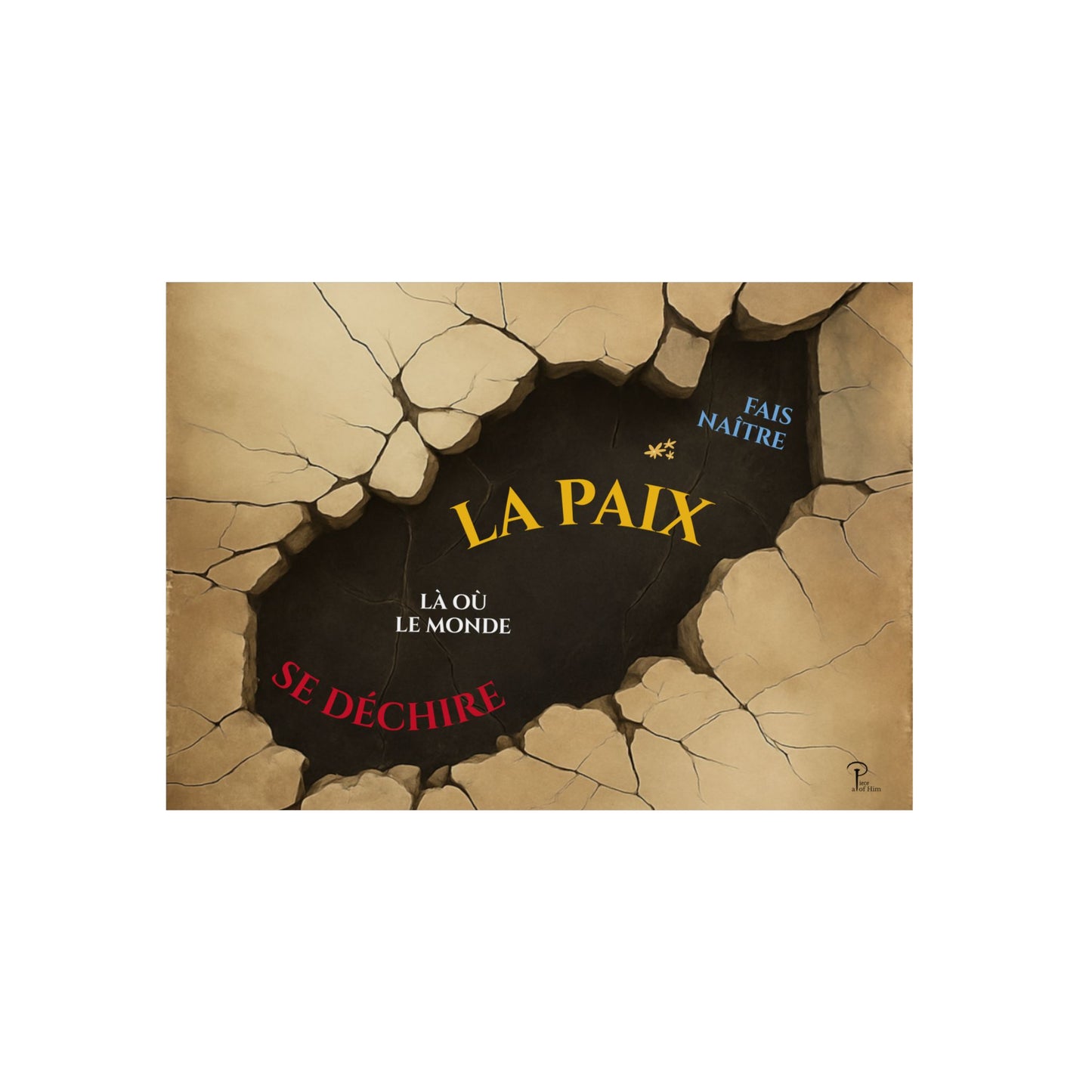 Fais naître la paix - Wall Art Print - dark