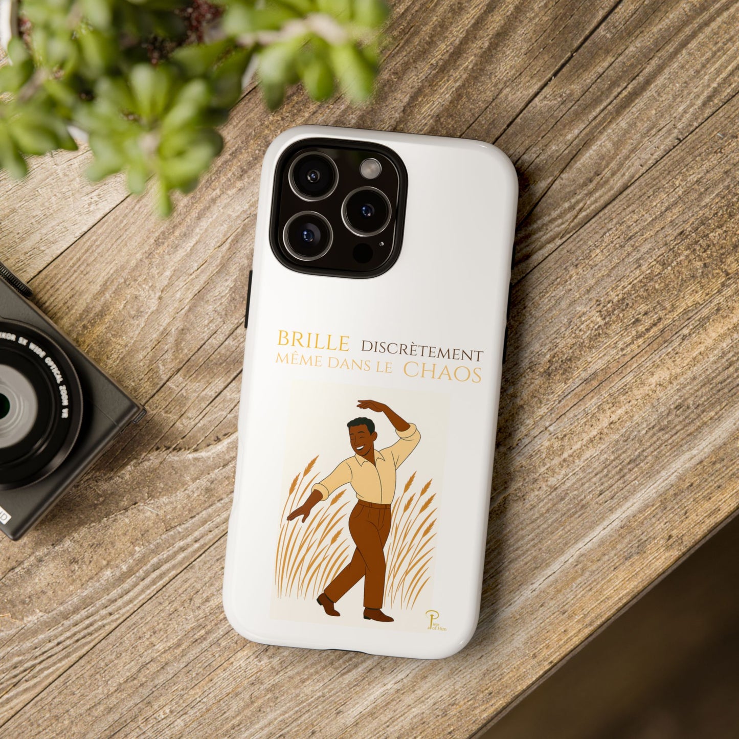 Brille discrètement with Image - Chic Phone Case white