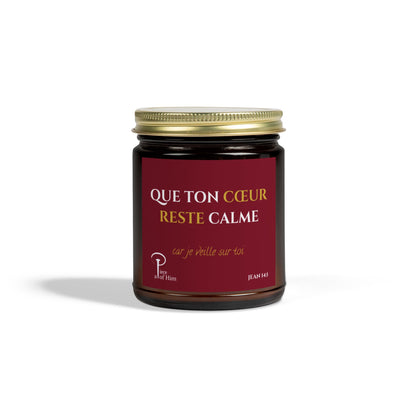 Que Ton Cœur Reste Calme -Calming Scented Candle - burgundy