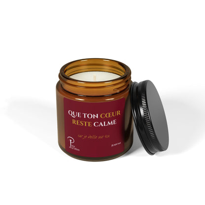 Que ton cœur reste calme - Scented Soy Candle-burgundy