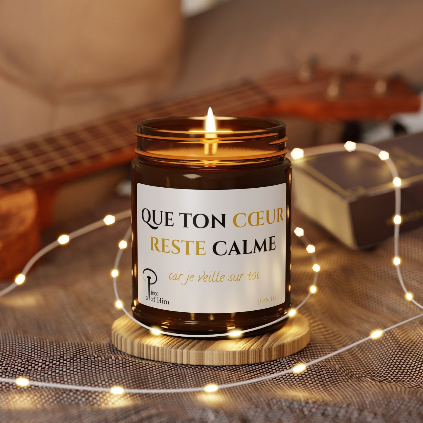 Que ton cœur reste calme - Scented Soy Candle-white