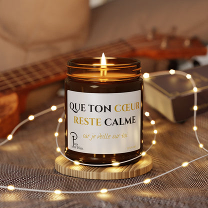 Que ton cœur reste calme - Scented Soy Candle-white