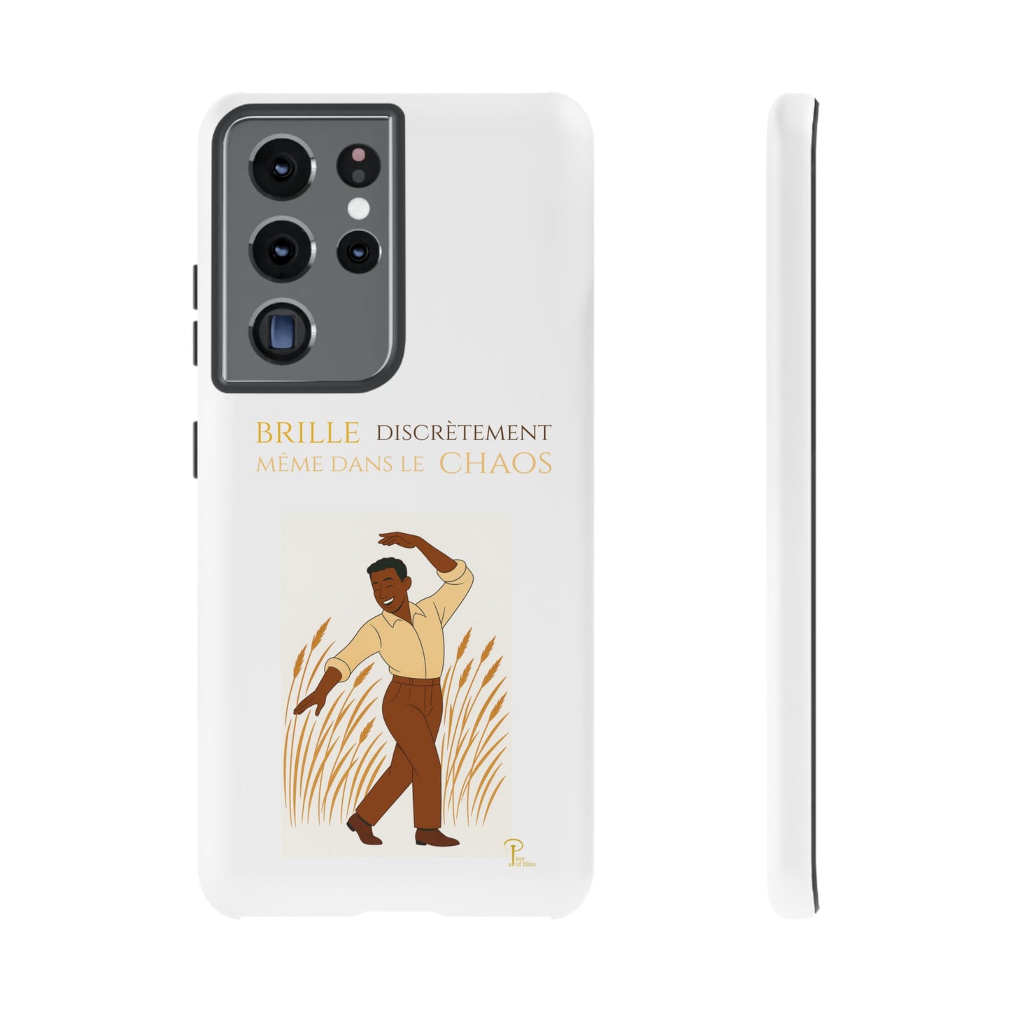 Brille discrètement with Image - Chic Phone Case white