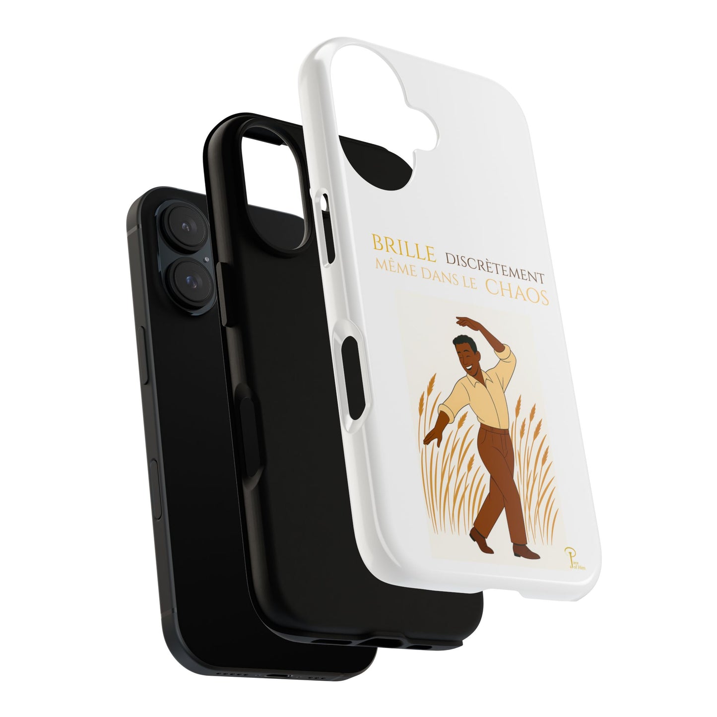 Brille discrètement with Image - Chic Phone Case white