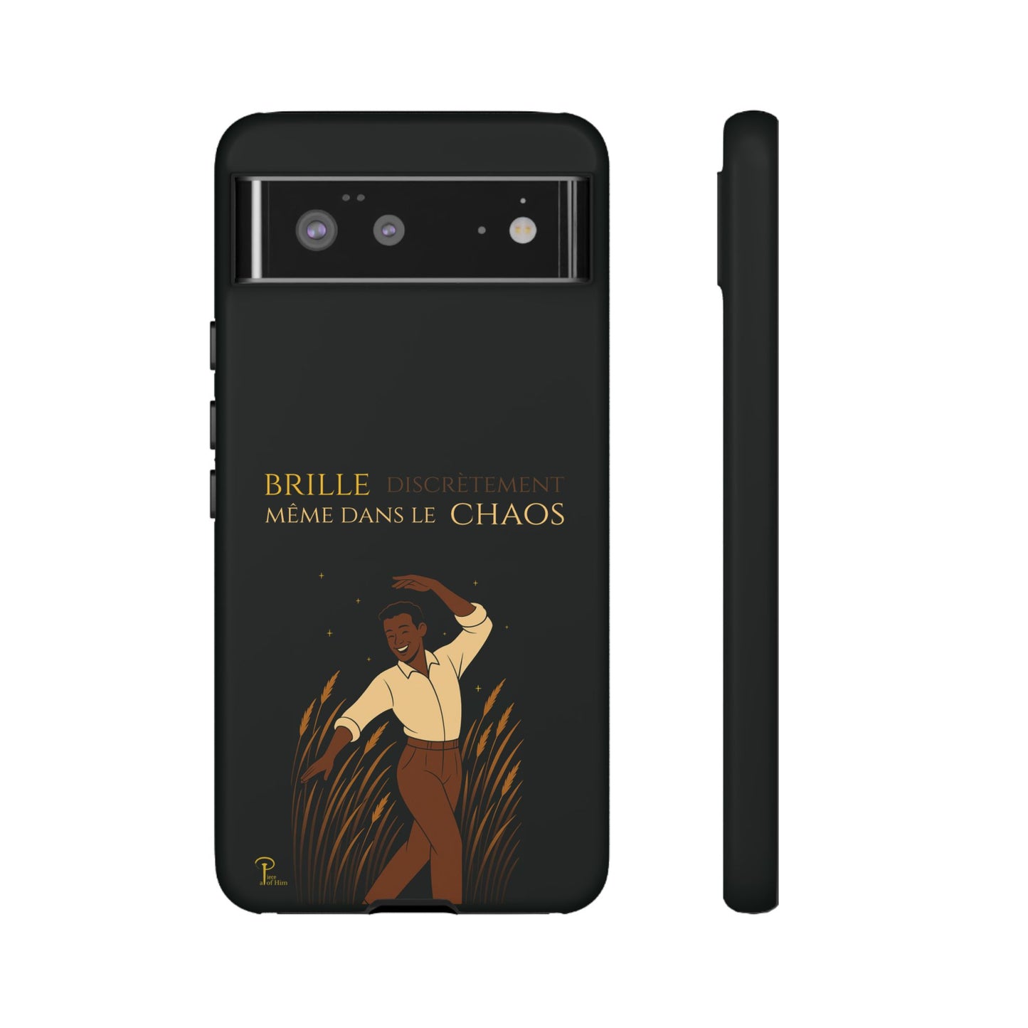 Brille discrètement - Chic Phone Case with a man dancing - black