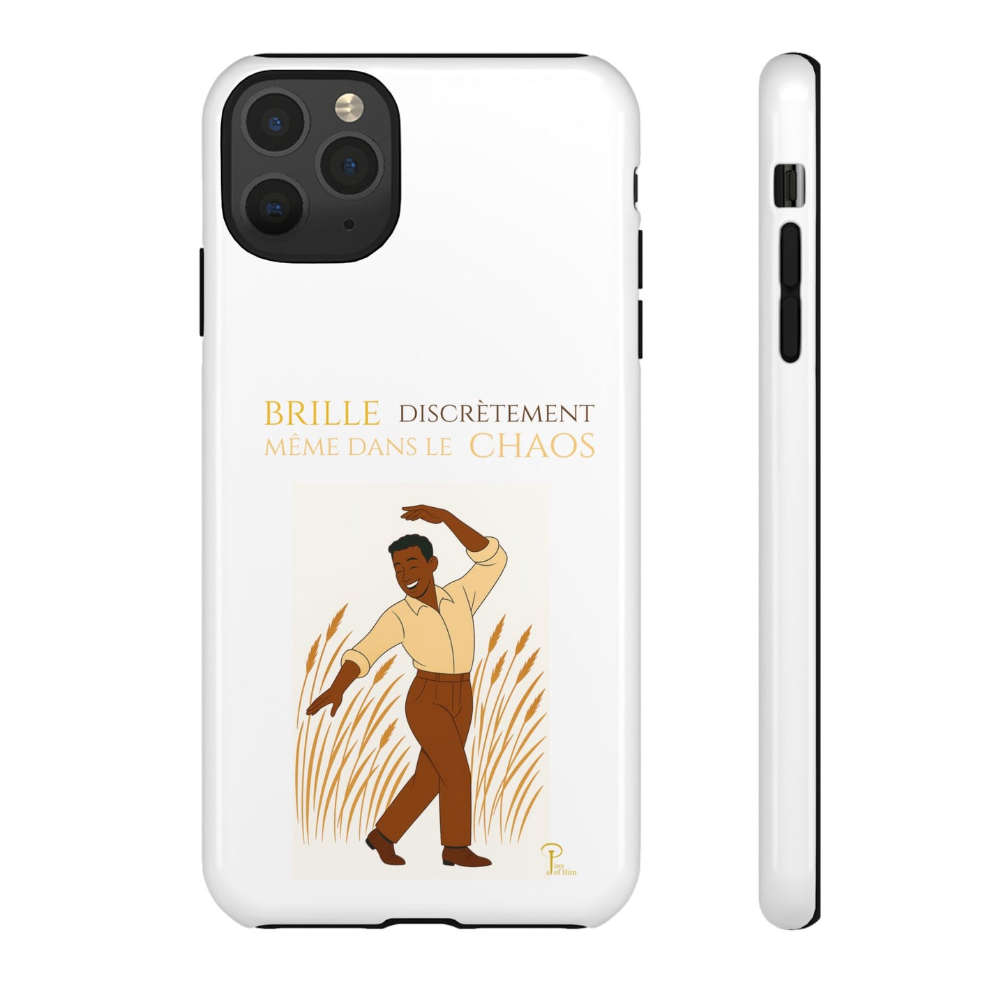 Brille discrètement with Image - Chic Phone Case white