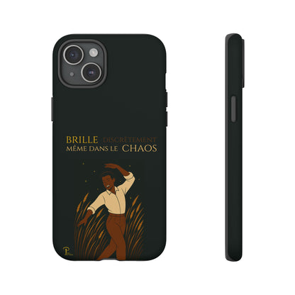 Brille discrètement - Chic Phone Case with a man dancing - black