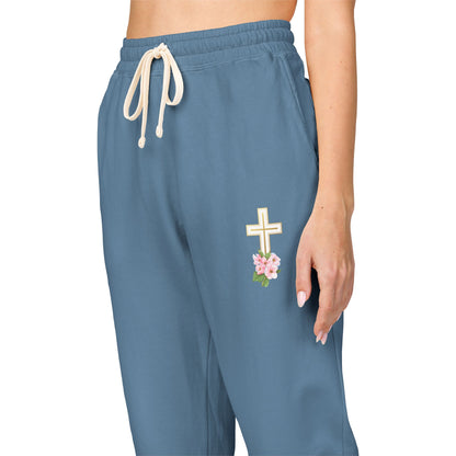 Cross & Roses - Fleece joggers