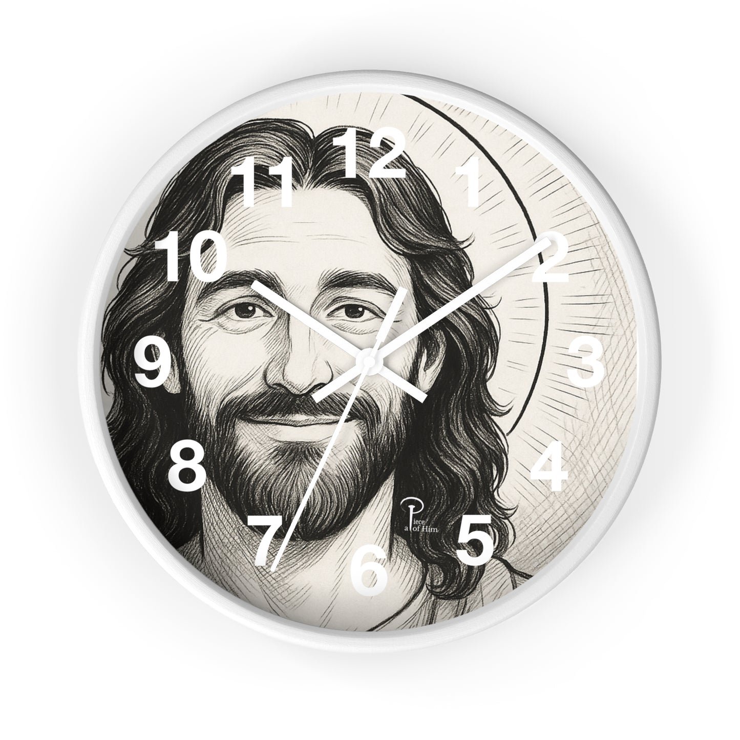 Smiling Jesus Wall Clock - Faithful Decor for Home or Office