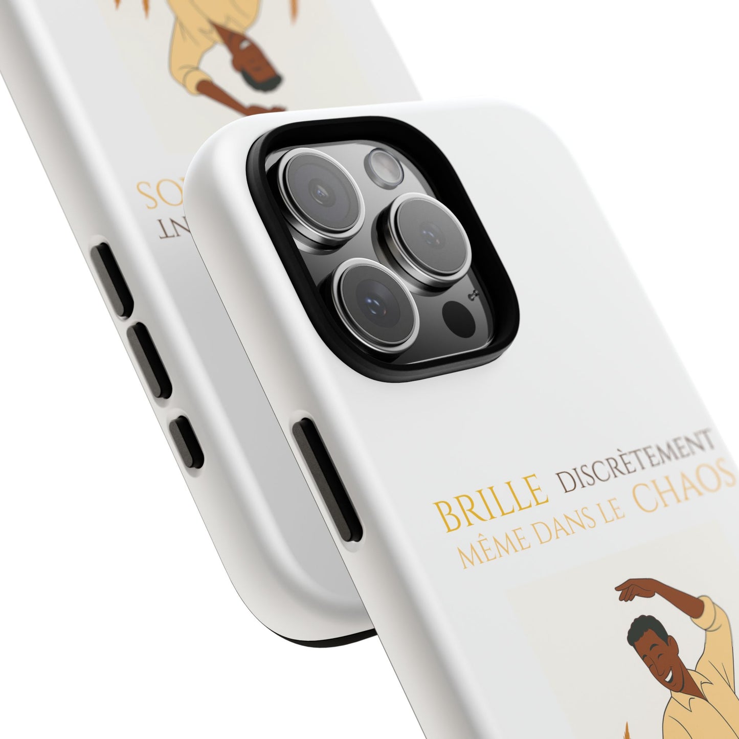 Brille discrètement with Image - Chic Phone Case white