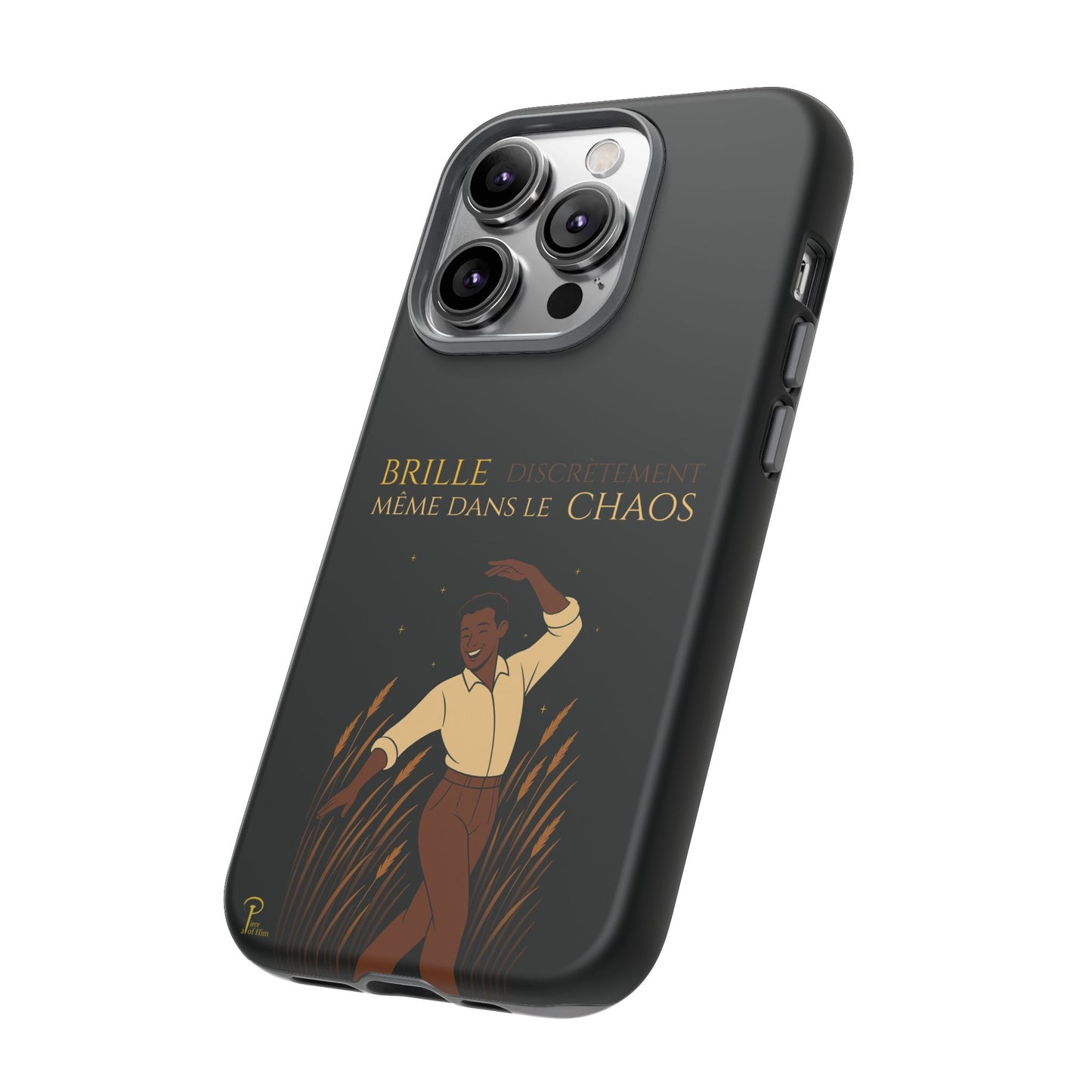 Brille discrètement - Chic Phone Case with a man dancing - black