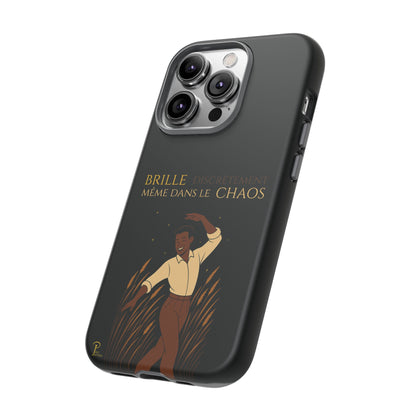 Brille discrètement - Chic Phone Case with a man dancing - black