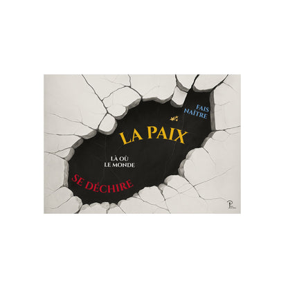 Fais naître la paix - Wall Art Print - grey