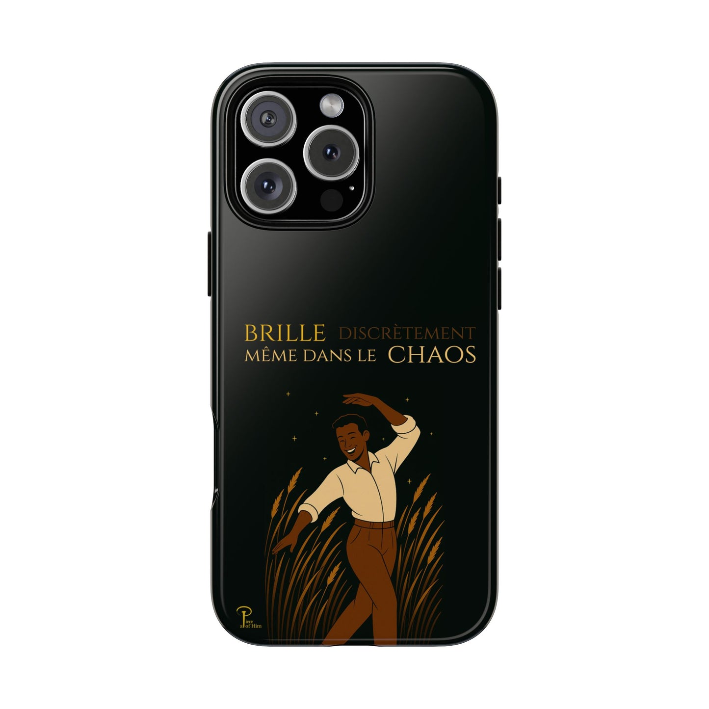 Brille discrètement - Chic Phone Case with a man dancing - black