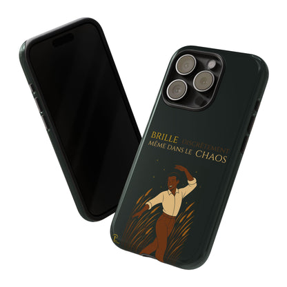 Brille discrètement - Chic Phone Case with a man dancing - black