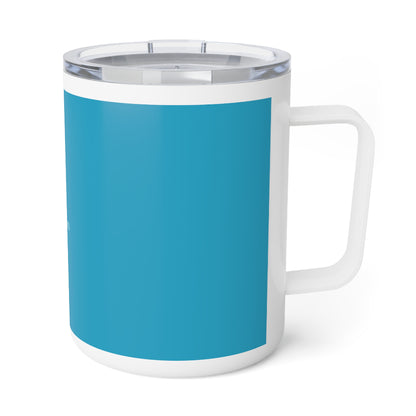 Insulated Coffee Mug with our logo - turquoise