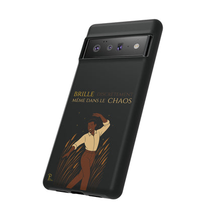 Brille discrètement - Chic Phone Case with a man dancing - black