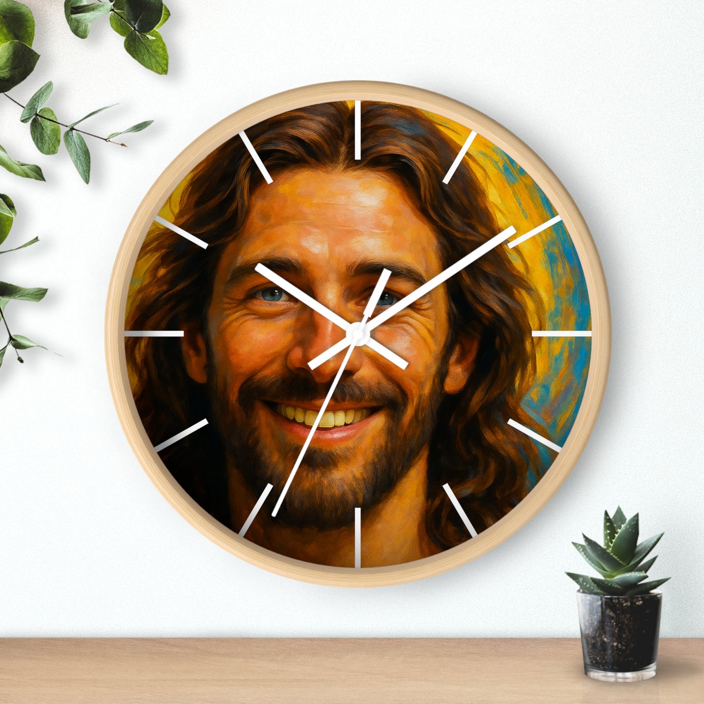Smiling Jesus - Wall clock