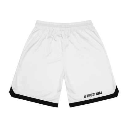 #TRUSTHIM - White basketball shorts