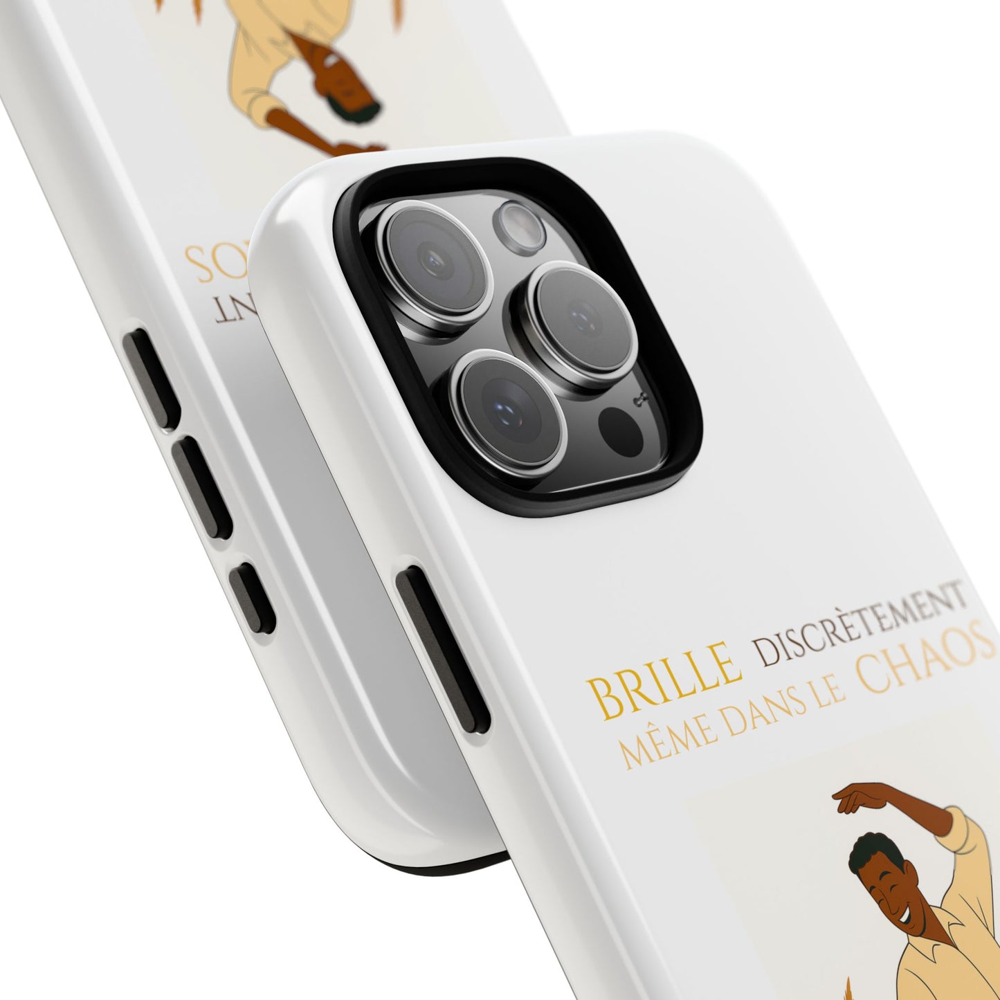 Brille discrètement with Image - Chic Phone Case white