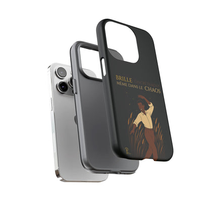Brille discrètement - Chic Phone Case with a man dancing - black