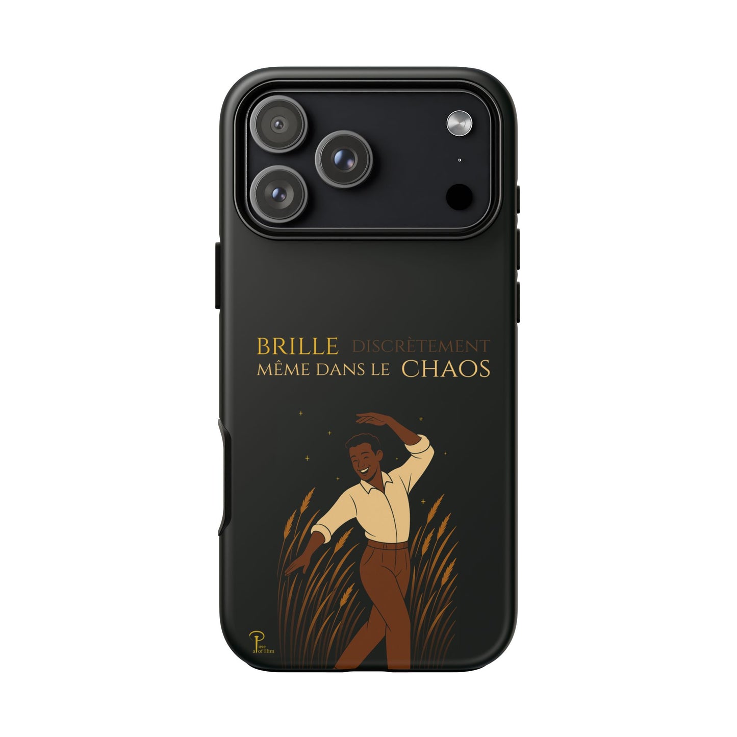 Brille discrètement - Chic Phone Case with a man dancing - black