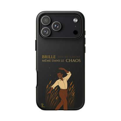 Brille discrètement - Chic Phone Case with a man dancing - black