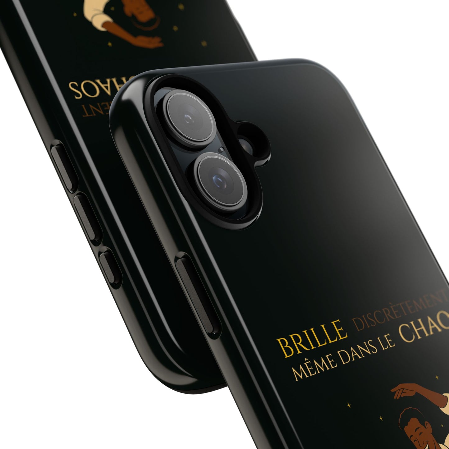 Brille discrètement - Chic Phone Case with a man dancing - black