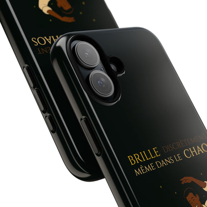 Brille discrètement - Chic Phone Case with a man dancing - black