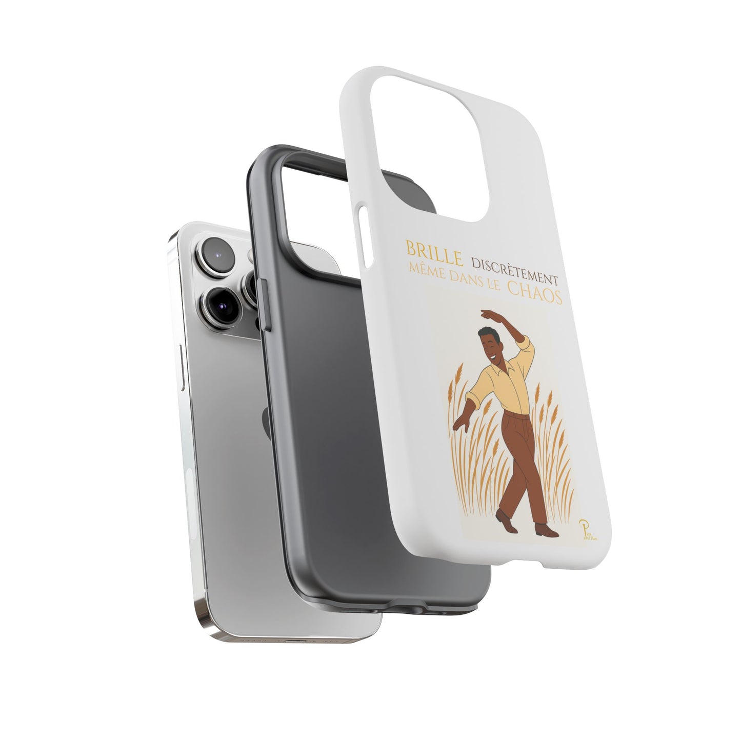 Brille discrètement with Image - Chic Phone Case white