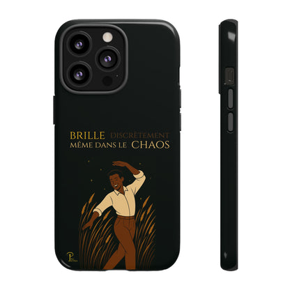 Brille discrètement - Chic Phone Case with a man dancing - black