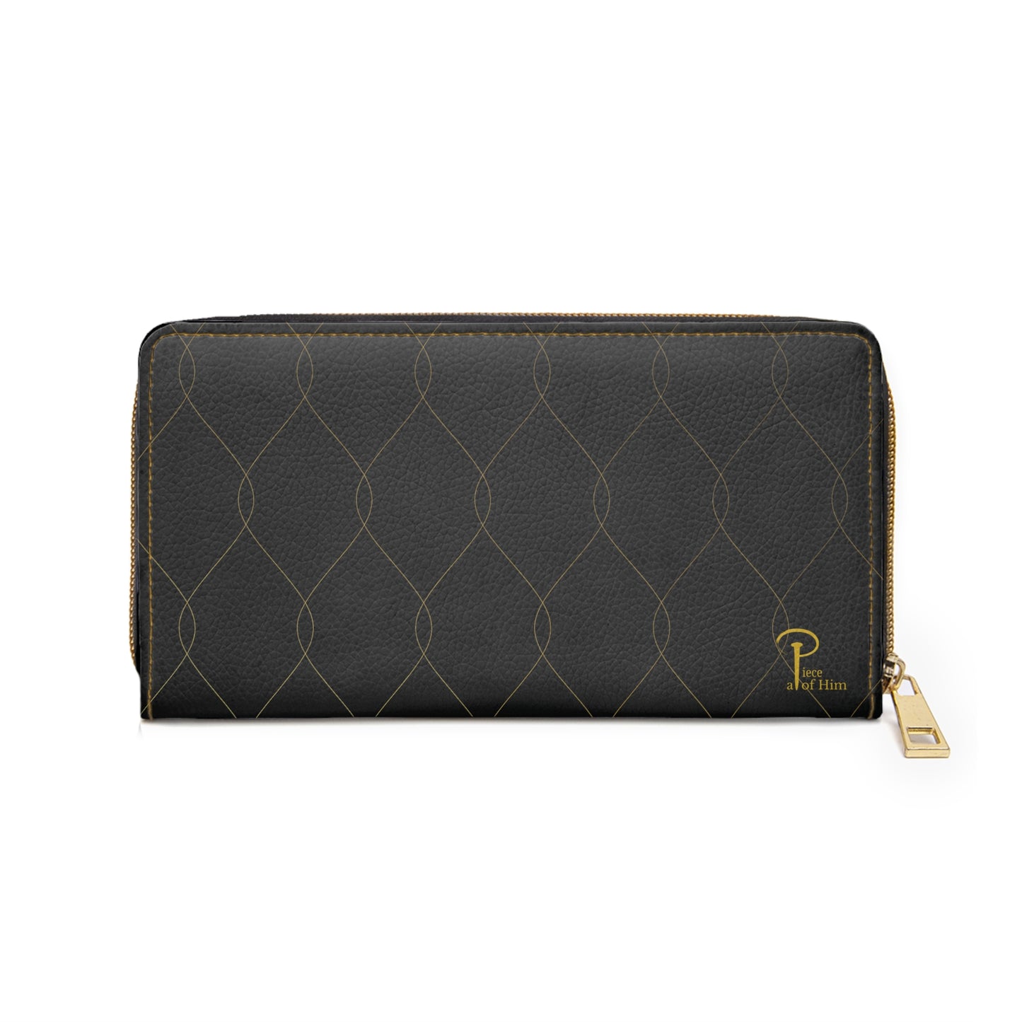 a Piece of Him - Chic black zipper wallet