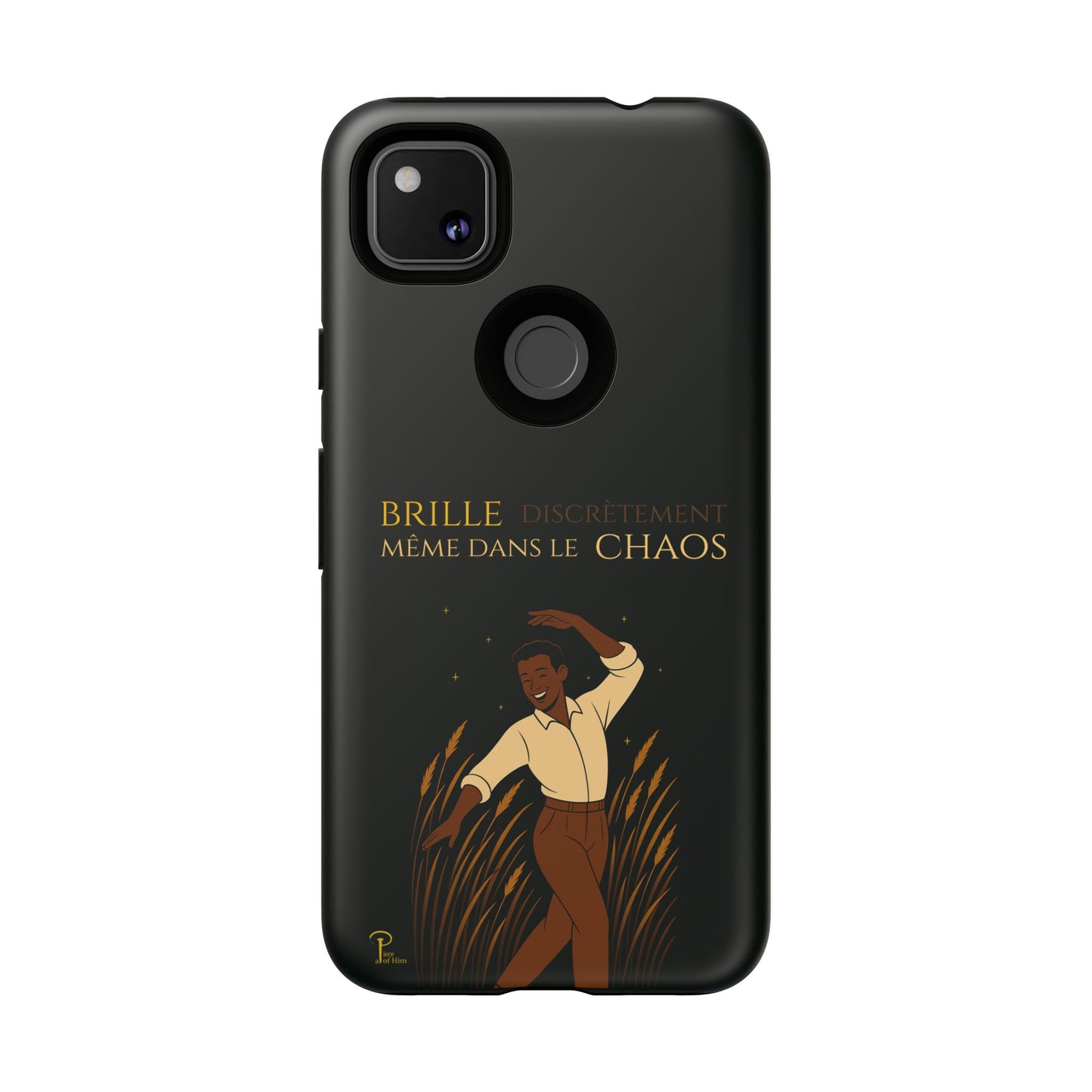Brille discrètement - Chic Phone Case with a man dancing - black