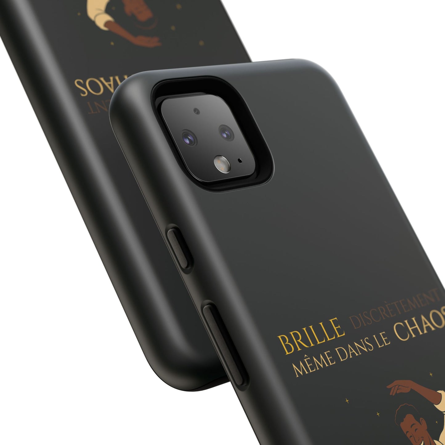 Brille discrètement - Chic Phone Case with a man dancing - black