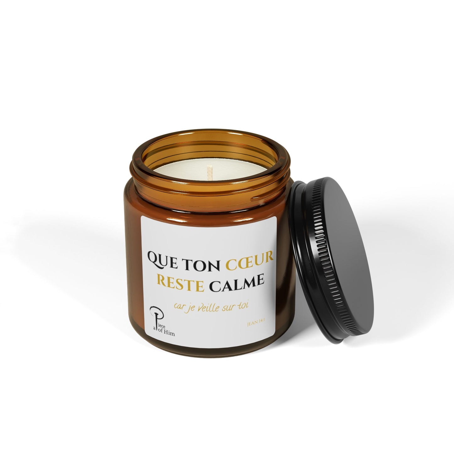 Que ton cœur reste calme - Scented Soy Candle-white