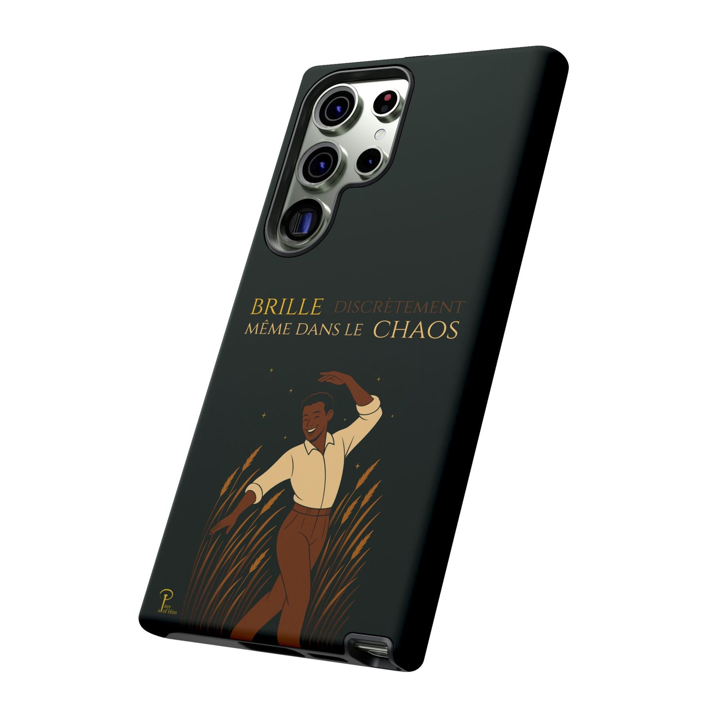 Brille discrètement - Chic Phone Case with a man dancing - black