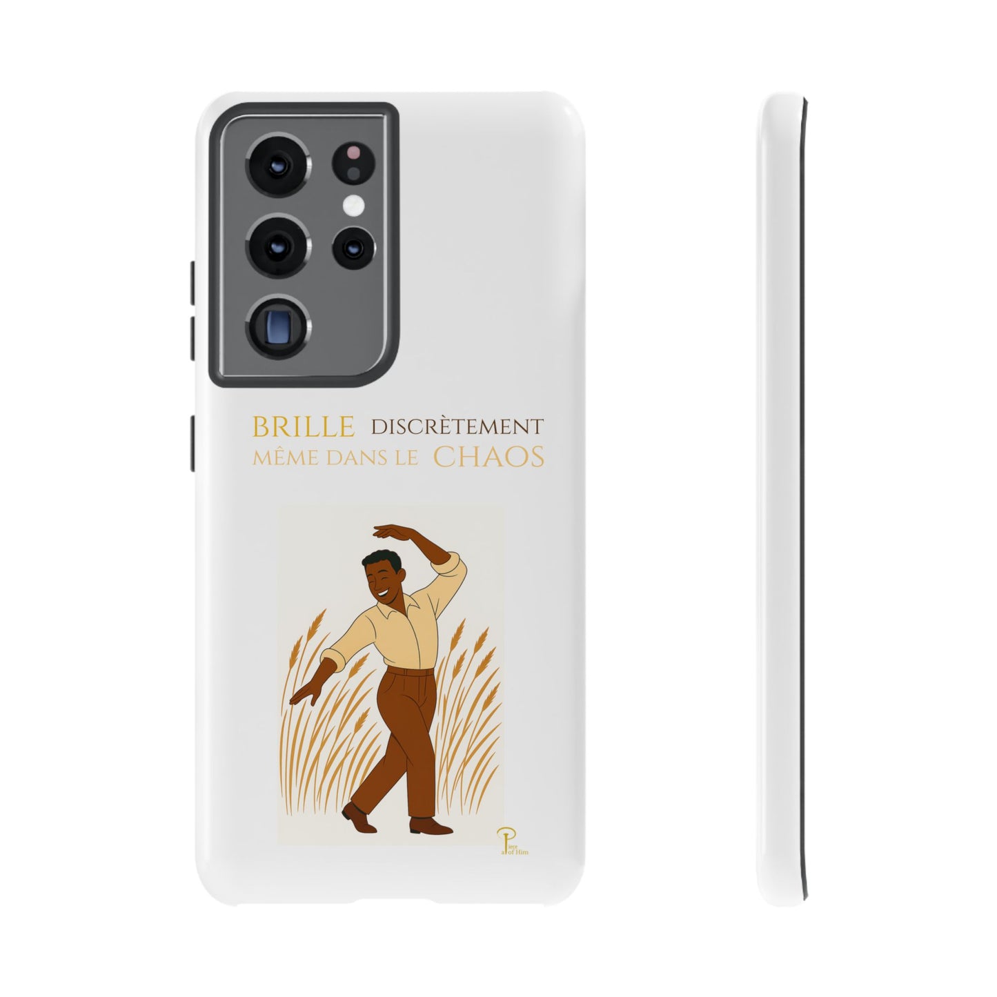 Brille discrètement with Image - Chic Phone Case white