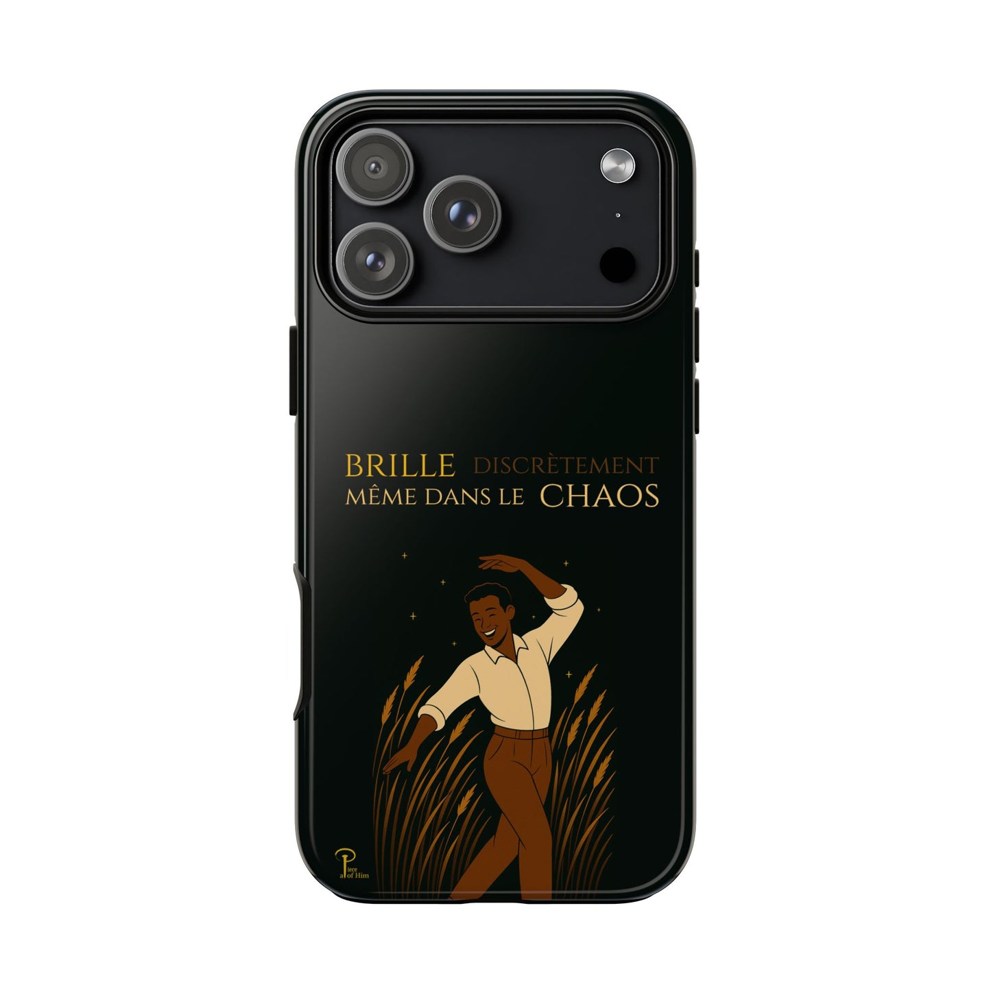 Brille discrètement - Chic Phone Case with a man dancing - black