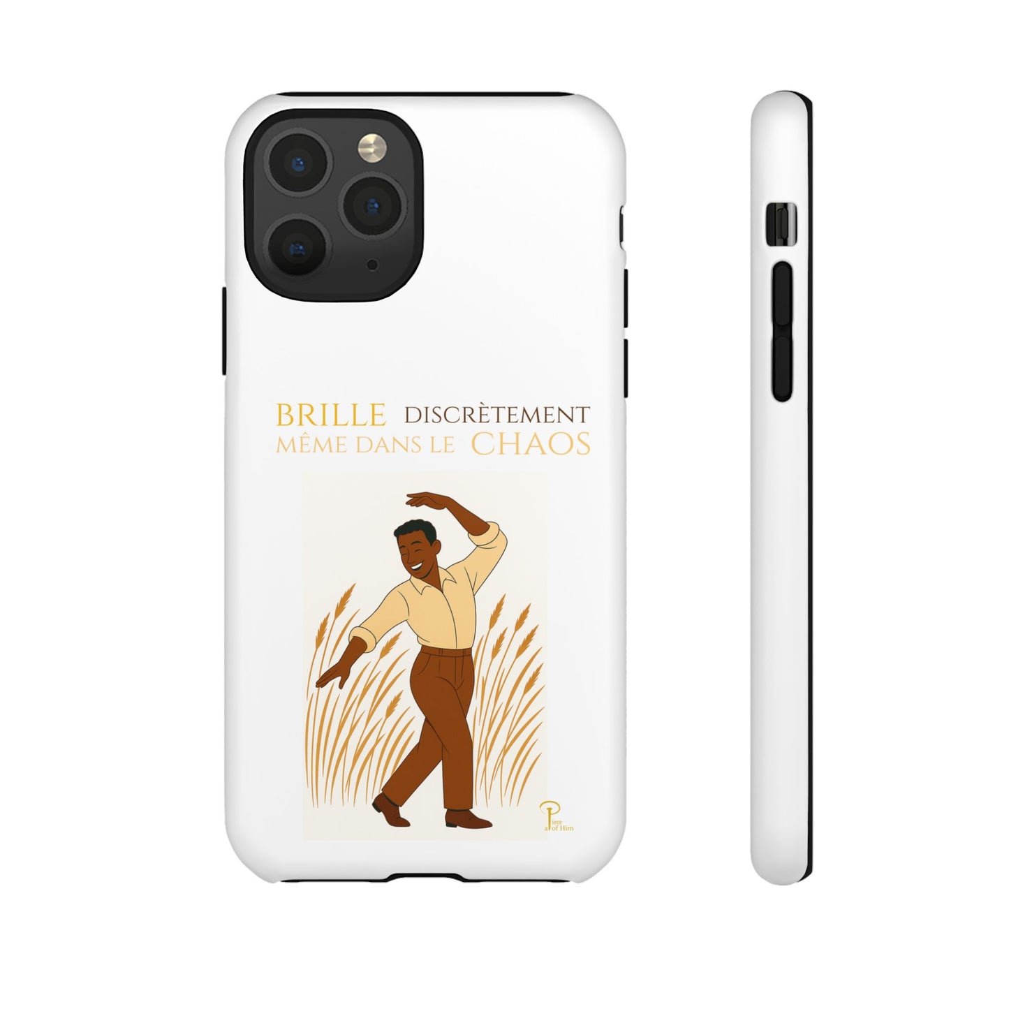 Brille discrètement with Image - Chic Phone Case white