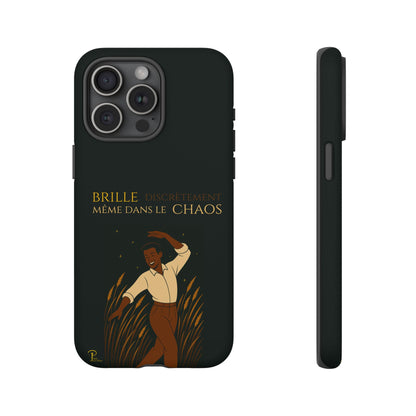 Brille discrètement - Chic Phone Case with a man dancing - black