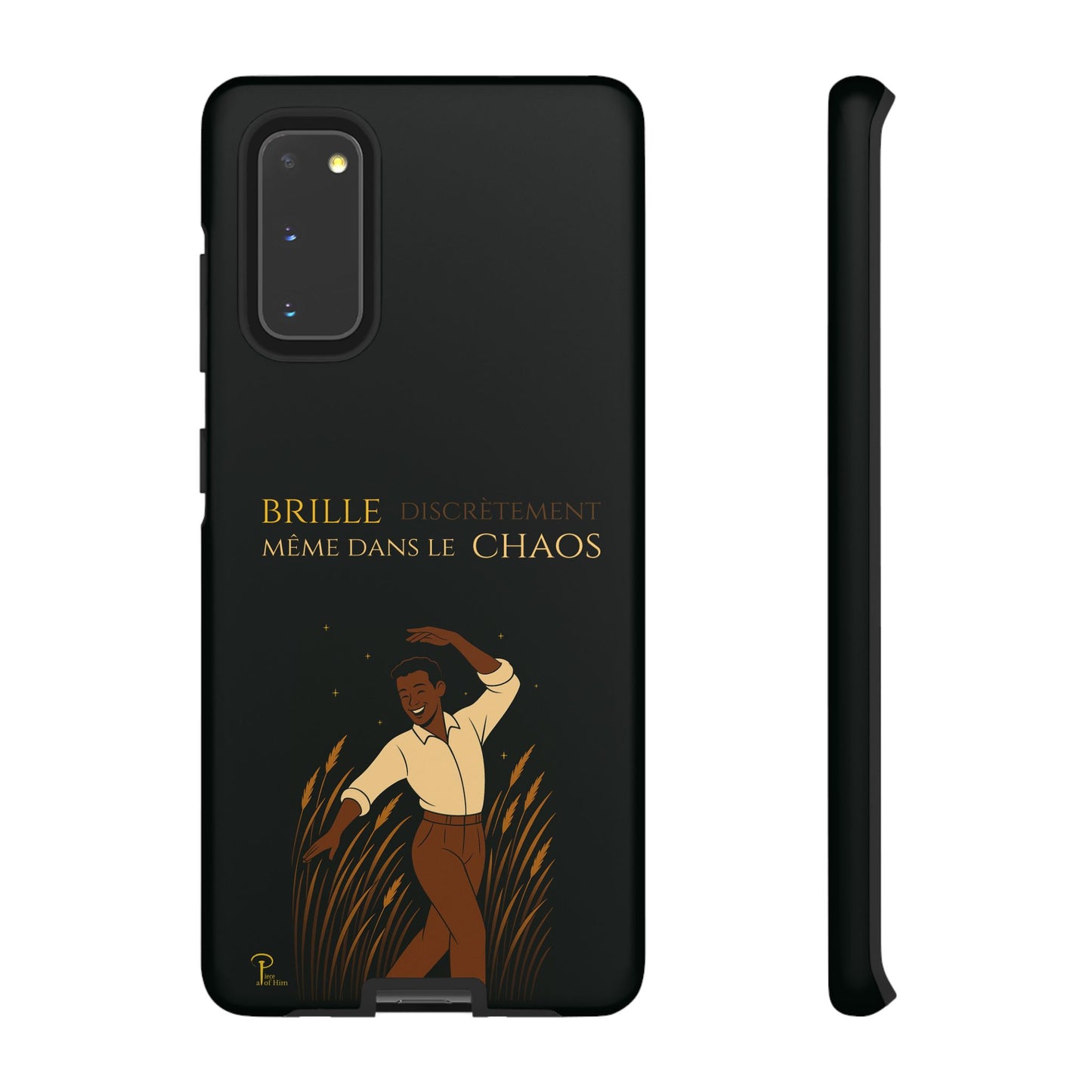 Brille discrètement - Chic Phone Case with a man dancing - black