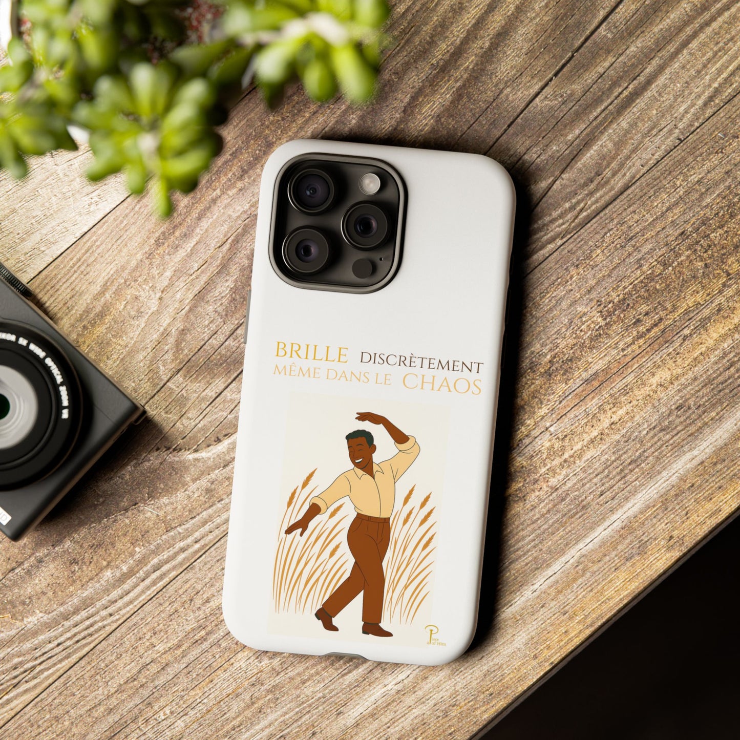 Brille discrètement with Image - Chic Phone Case white